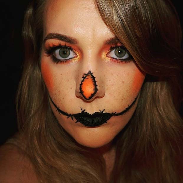 Strašljivo Scarecrow for Easy, Last-Minute Halloween Makeup Looks