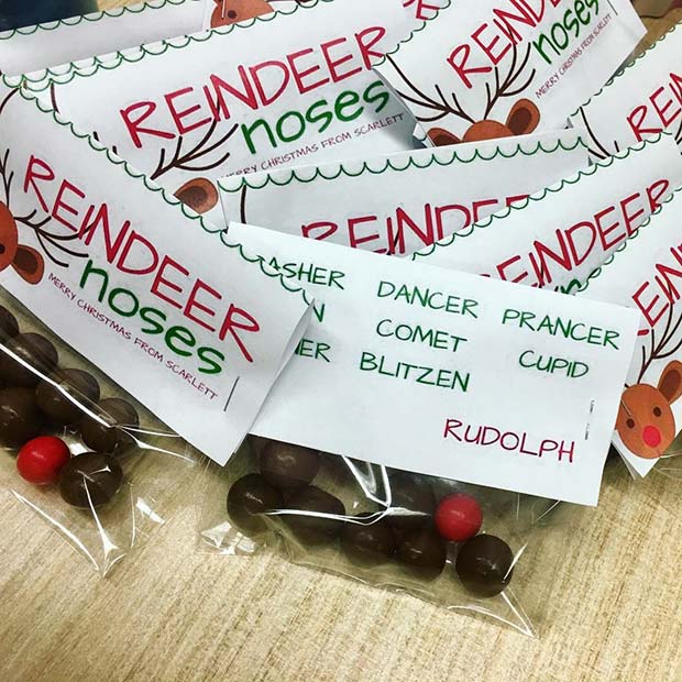 Rénszarvas Nose Chocolates for DIY Christmas Gift Ideas