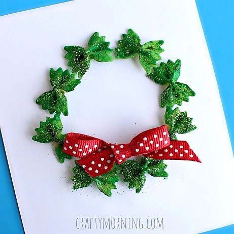 עשה זאת בעצמך Pasta Wreath for DIY Christmas Gift Ideas