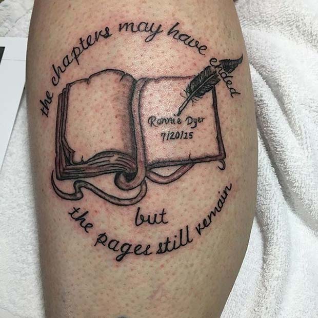 ที่ระลึก Book Tattoo Idea 