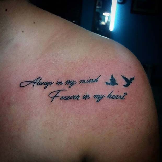 תמיד in My Mind, Forever in My Heart Memorial Tattoo 