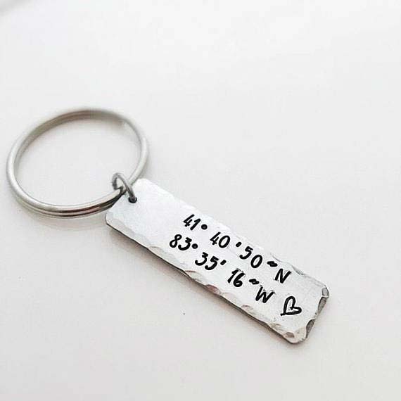 koordinate Keychain Romantic Gift Idea