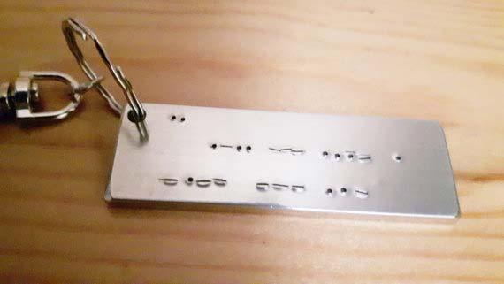 Titok Morse Code Message Key Ring