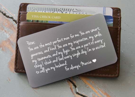 Персонализован Wallet Card Gift Idea 