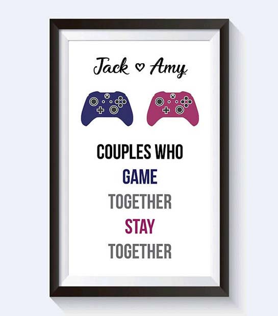 Gamer Personalized Print