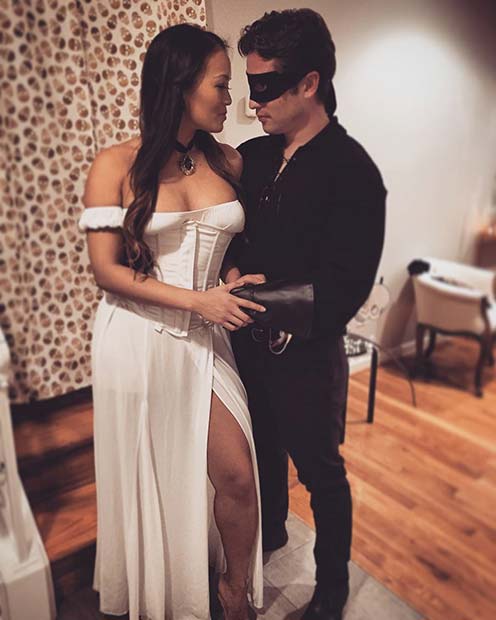 Elena and Zorro for Halloween Costume Ideas for Couples