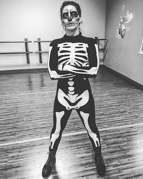 น่ากลัว Skeleton Costume for Halloween Costume Ideas for Teens