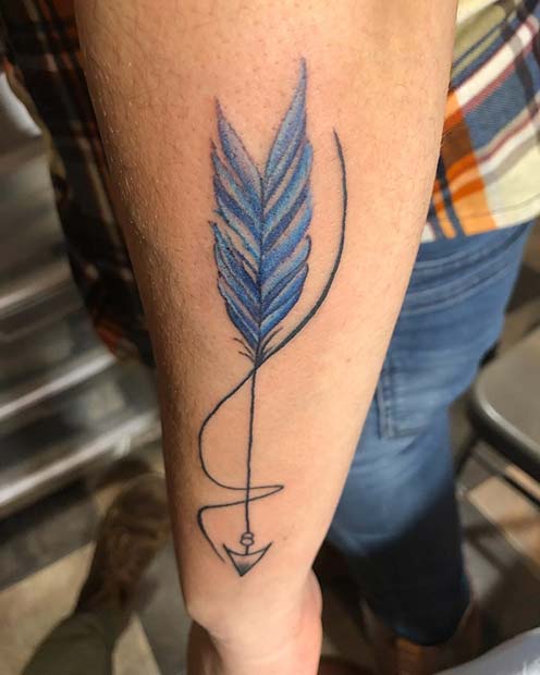 Vibrant Arrow Tattoo Idea
