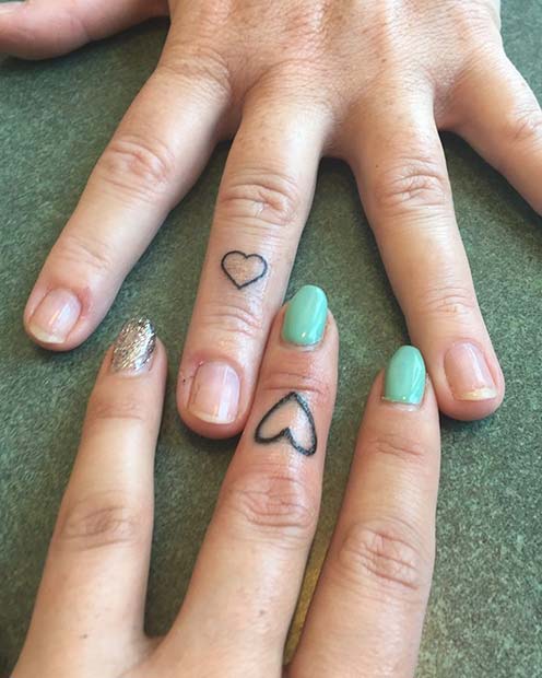  Simple Finger Tattoos for Popular Mother Daughter Tattoos