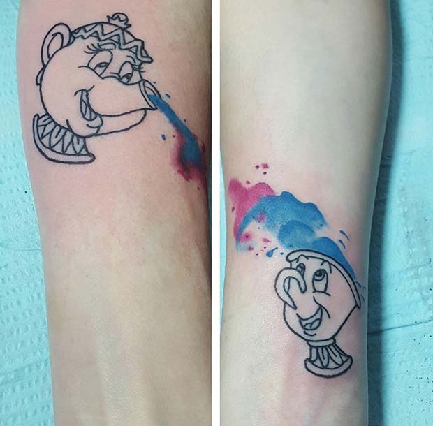 Szépség and the Beast Tattoo for Popular Mother Daughter Tattoos