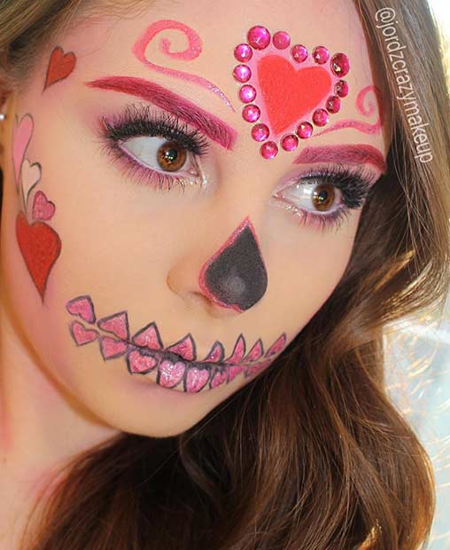 יפה and Easy Sugar Skull Halloween Makeup
