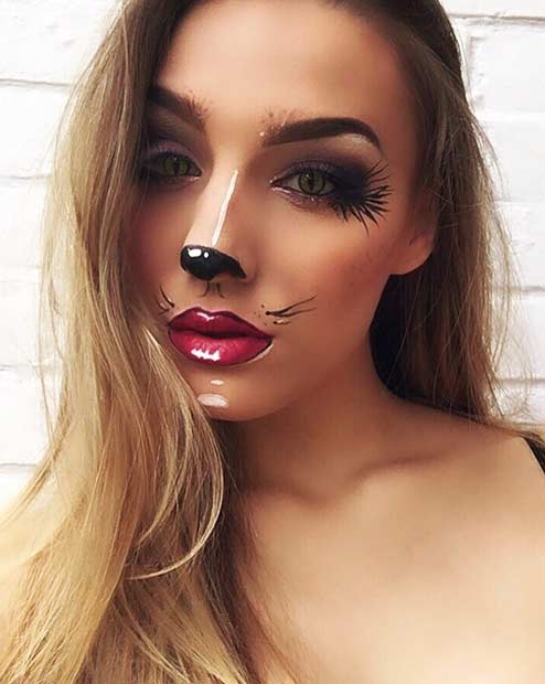 Szép Animal Halloween Makeup Idea