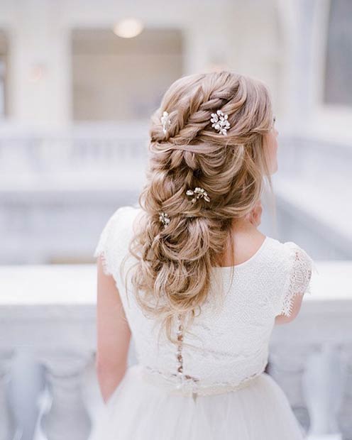 Romantisk Wedding Hairstyle for Long Hair
