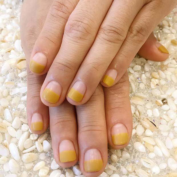 Funky Yellow Nails for Simple Yet Eye-Catching Nail Designs