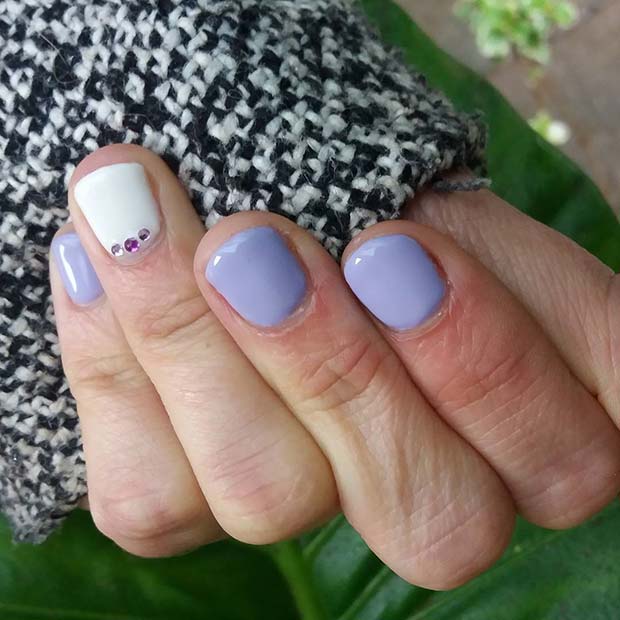 น่ารัก Purple Nails for Simple Yet Eye-Catching Nail Designs