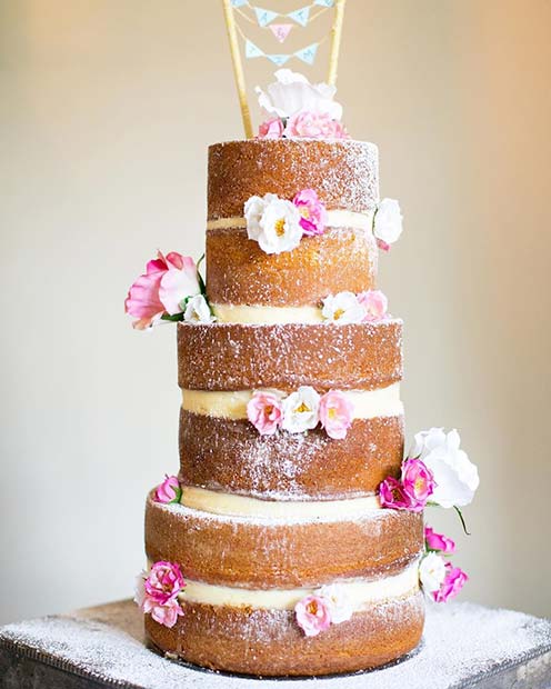 देहाती Spring Wedding Cake Idea