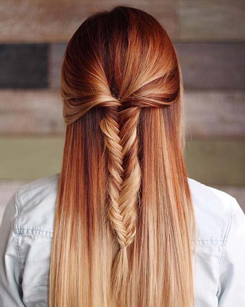 Piros to Blonde Ombre Hair Color Idea