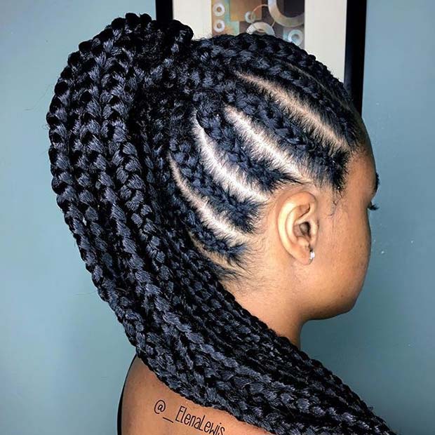 cornrow Ponytail for Summer Protective Styles for Black Women