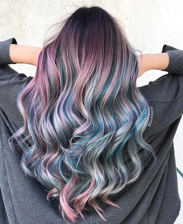 פַּסטֵל Mermaid Hair Idea