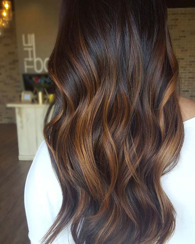 fin Brown Balayage Highlights for Brunettes 