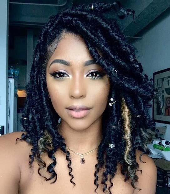 Kort Faux Locs with Blonde