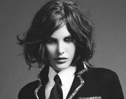 Catherine McNeil with a gorgeous wavy bob hairstyle