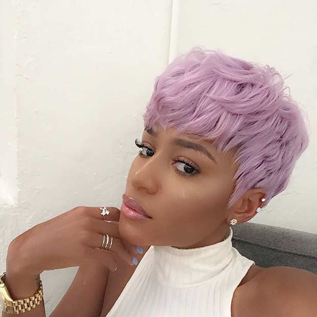 פַּסטֵל Lavender Hair Color Idea