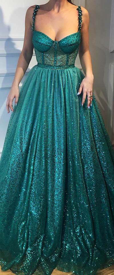 אֵלֶגַנטִי Turquoise Prom Dress