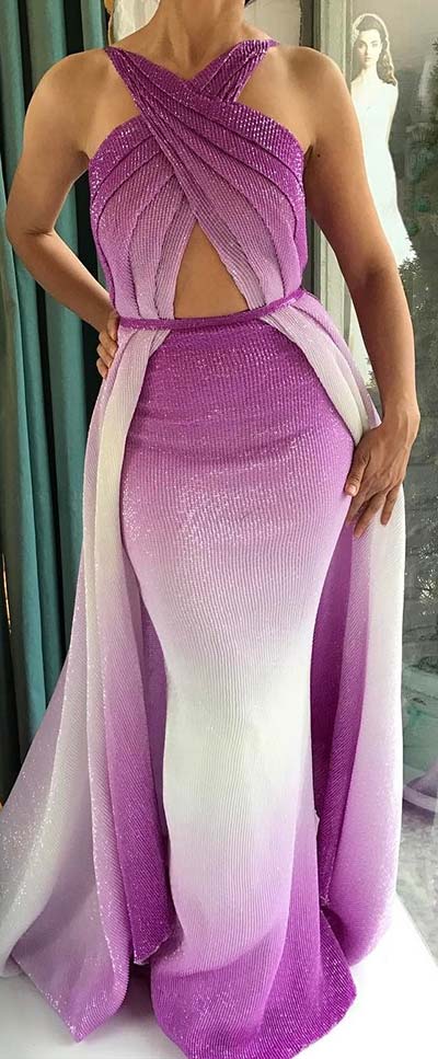 treperav Ombre Prom Dress