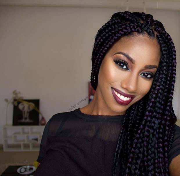 Stor Box Braids with Color 