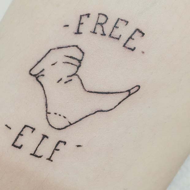 น่ารัก Free Elf Tattoo Design