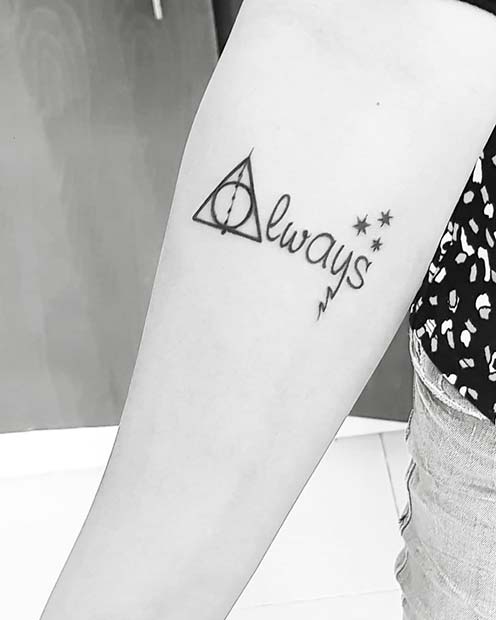 לְהָצִיק Potter Always Theme Tattoo
