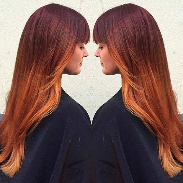 roșu Copper Colormelt Hair