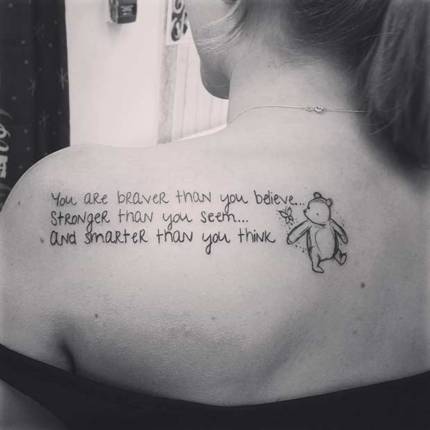 विनी the Pooh Quote Tattoo Idea