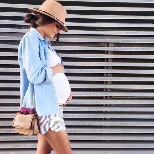 प्यारा Casual Pregnancy Outfit for Summer