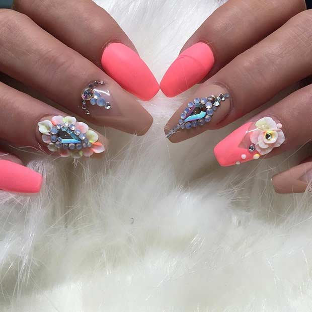 Мат Coffin Nail Design for Summer
