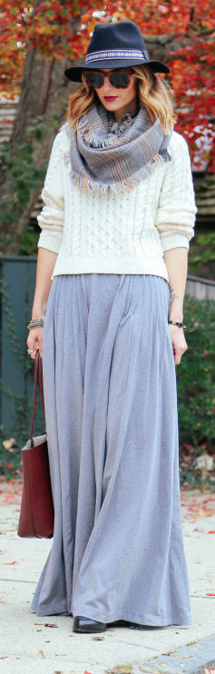Maxi Skirt Fall Outfit