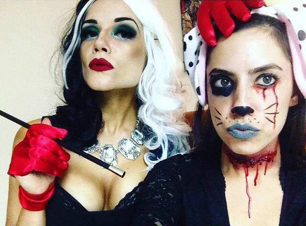 Цруелла De Vil Dalmatian BFF Halloween Costume
