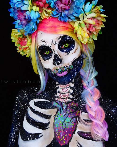 Живахан Skeleton Makeup for Mind-Blowing Halloween Makeup Looks