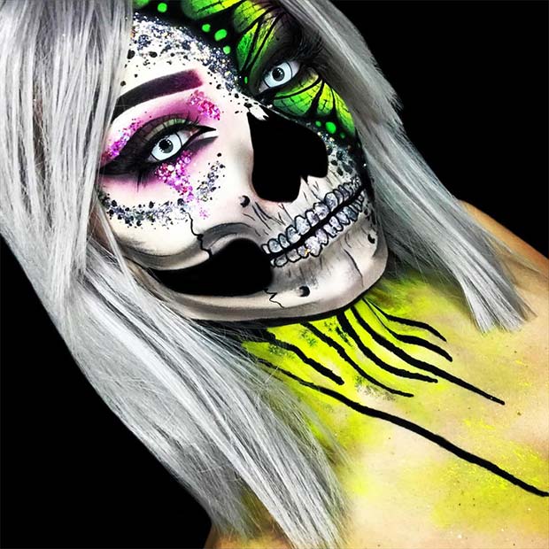 רַעִיל Butterfly Skull for Mind-Blowing Halloween Makeup Looks