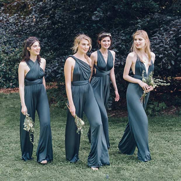 bridesmaids in Jumpsuits 
