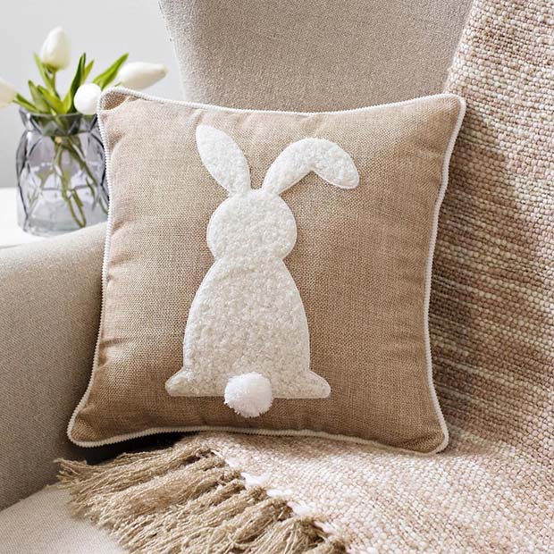 Söt Rabbit Easter Pillow