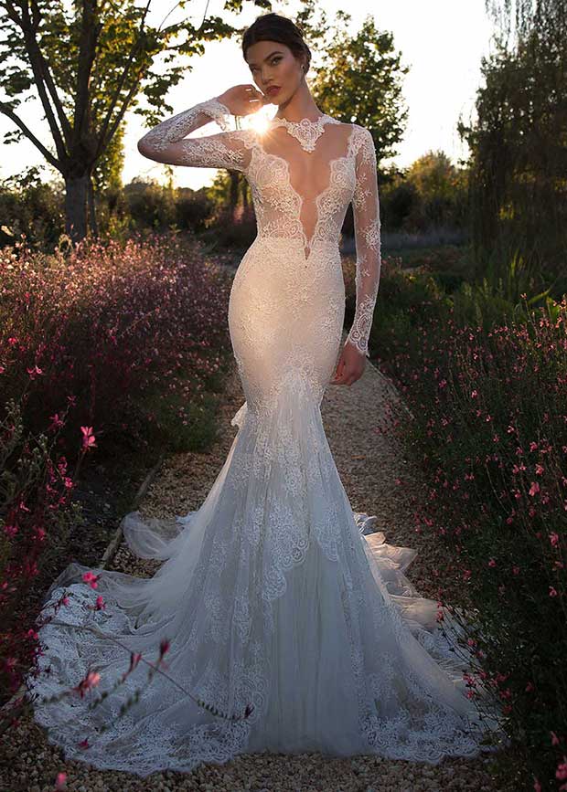 निरा Plunging Mermaid Wedding Dress