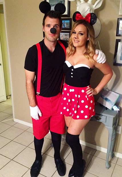 Sevimli Disney Mickey Minnie Couple Halloween Costume