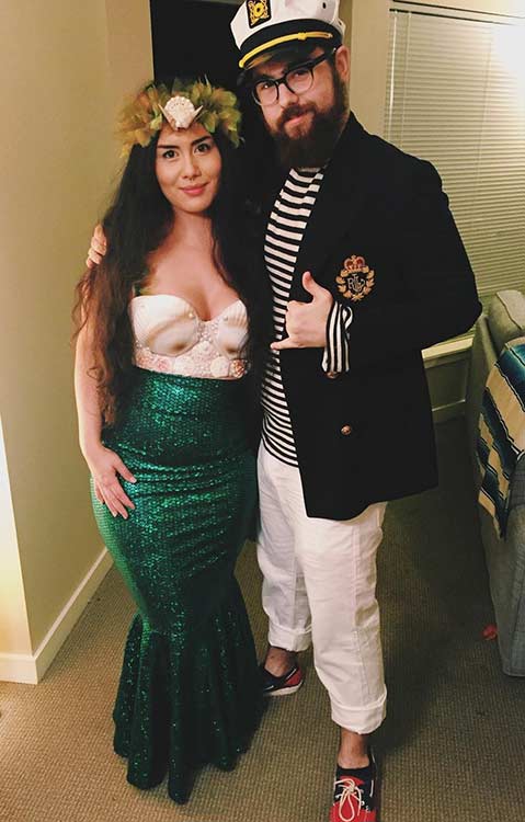 בתולת ים and Sailor Couple Halloween Costume
