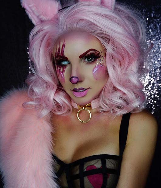 Aljas Kitty Makeup Idea for Unique Halloween Makeup Ideas to Try