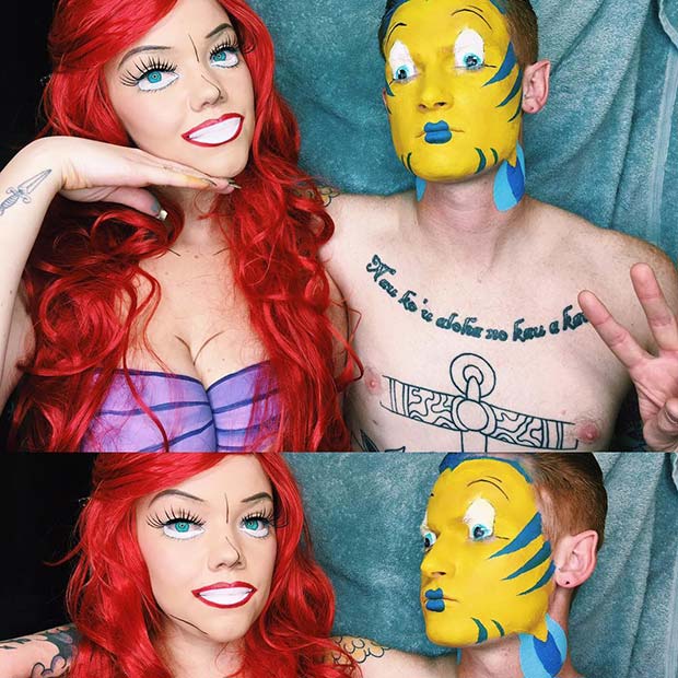 Ariel and Flounder Makeup Ideas for Unique Halloween Makeup Ideas to Try