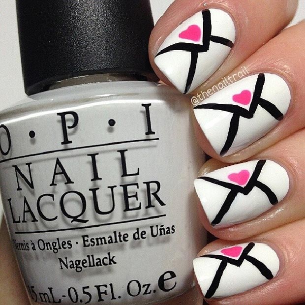Dragoste Letters Nail Design