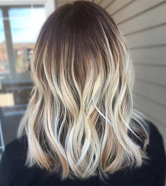 Vanilie Blonde Balayage Ombre Hair
