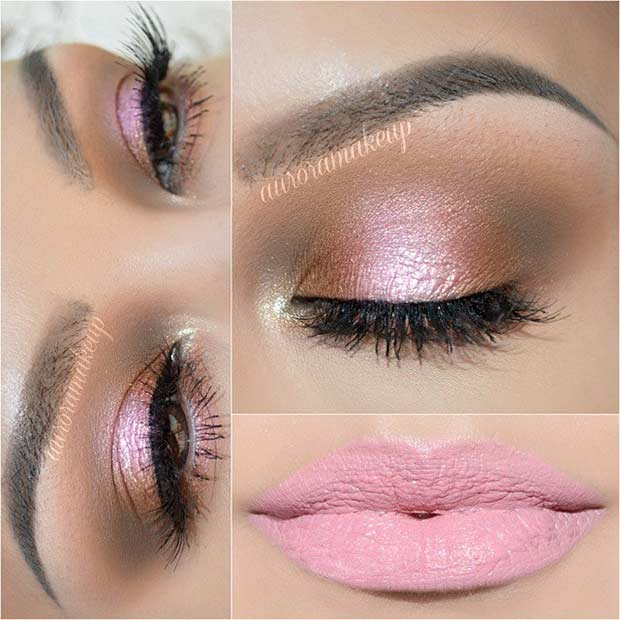 Roz and Rose Gold Wedding Eye Makeup Look 